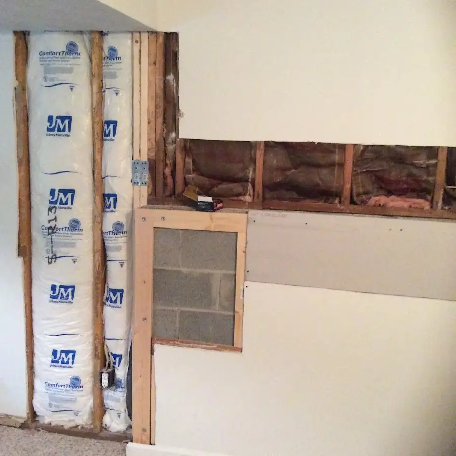 Wall insulation replacement during Contents Cleaning & Restoration in Martinsville